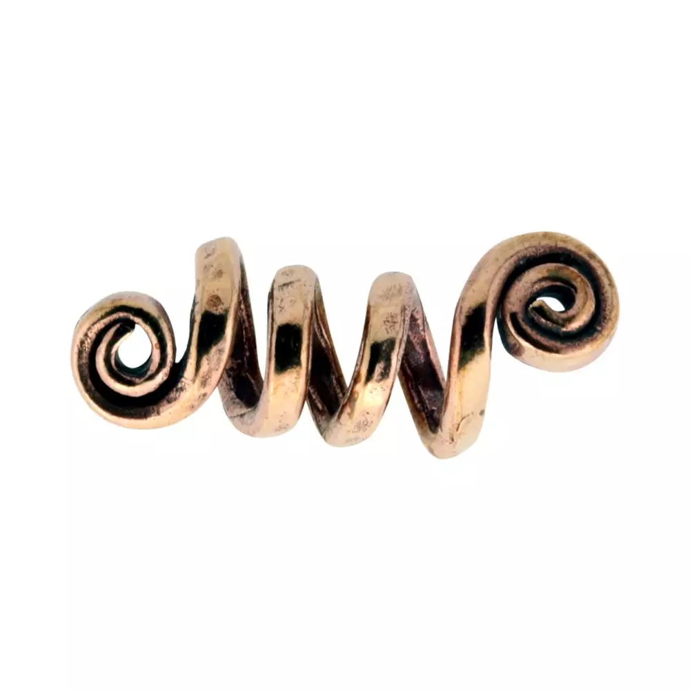 Hår-/skægperle BRONZE Spiral 3 sn